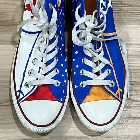 Converse Buffalo Bills Buffalo Sabres Hand Painted Shoes Men’s 7 Women’s 8.5 - Picture 7 of 7